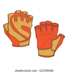 Sport Fingerless Vector Gloves
