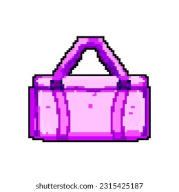 sport fitness bag game pixel art retro vector. bit sport fitness bag. old vintage illustration