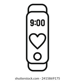 Sport fitness band icon outline vector. Run digital sport. Top gadget