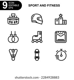 sport and fitness icon or logo isolated sign symbol vector illustration - Collection of high quality black style vector icons 
