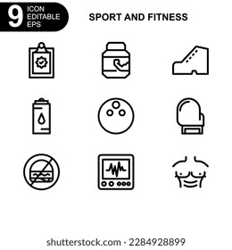 sport and fitness icon or logo isolated sign symbol vector illustration - Collection of high quality black style vector icons 
