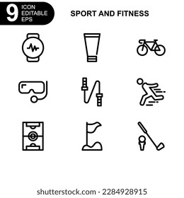 sport and fitness icon or logo isolated sign symbol vector illustration - Collection of high quality black style vector icons 
