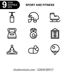 sport and fitness icon or logo isolated sign symbol vector illustration - Collection of high quality black style vector icons 
