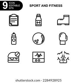 sport and fitness icon or logo isolated sign symbol vector illustration - Collection of high quality black style vector icons 
