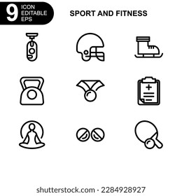 sport and fitness icon or logo isolated sign symbol vector illustration - Collection of high quality black style vector icons 
