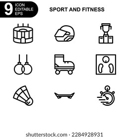 sport and fitness icon or logo isolated sign symbol vector illustration - Collection of high quality black style vector icons 

