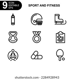 sport and fitness icon or logo isolated sign symbol vector illustration - Collection of high quality black style vector icons 
