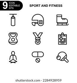 sport and fitness icon or logo isolated sign symbol vector illustration - Collection of high quality black style vector icons 
