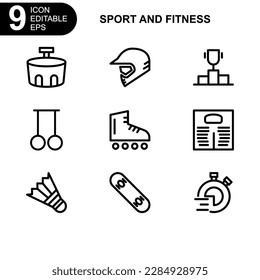 sport and fitness icon or logo isolated sign symbol vector illustration - Collection of high quality black style vector icons 
