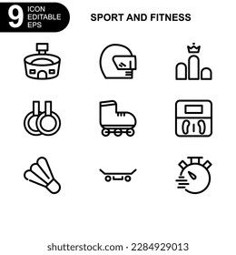 sport and fitness icon or logo isolated sign symbol vector illustration - Collection of high quality black style vector icons 
