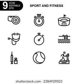 sport and fitness icon or logo isolated sign symbol vector illustration - Collection of high quality black style vector icons 
