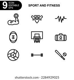 sport and fitness icon or logo isolated sign symbol vector illustration - Collection of high quality black style vector icons 
