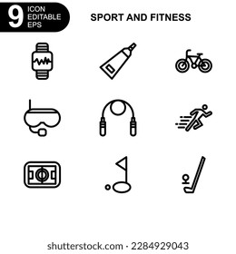 sport and fitness icon or logo isolated sign symbol vector illustration - Collection of high quality black style vector icons 
