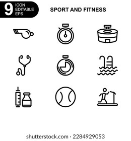 sport and fitness icon or logo isolated sign symbol vector illustration - Collection of high quality black style vector icons 

