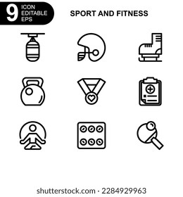 sport and fitness icon or logo isolated sign symbol vector illustration - Collection of high quality black style vector icons 
