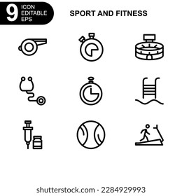 sport and fitness icon or logo isolated sign symbol vector illustration - Collection of high quality black style vector icons 
