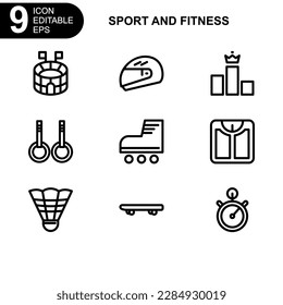 sport and fitness icon or logo isolated sign symbol vector illustration - Collection of high quality black style vector icons 
