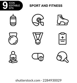 sport and fitness icon or logo isolated sign symbol vector illustration - Collection of high quality black style vector icons 
