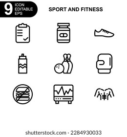 sport and fitness icon or logo isolated sign symbol vector illustration - Collection of high quality black style vector icons 
