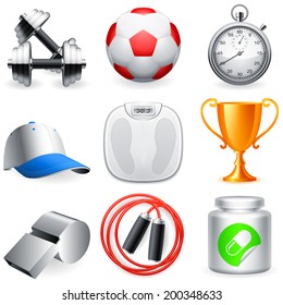 Sport and fitness icons.