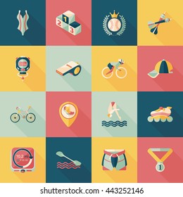 Sport and fitness icons set