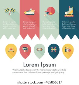 Sport and fitness icons set