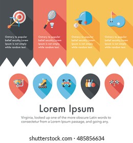 Sport and fitness icons set