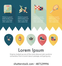 Sport and fitness icons set