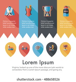 Sport and fitness icons set