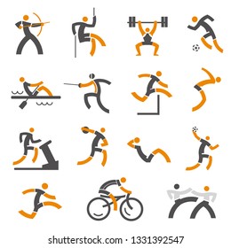 
Sport fitness icons.
Set of colorful sport icons. Isolated on white background.Vector available.