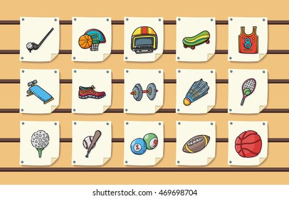 Sport and fitness icons set,eps10