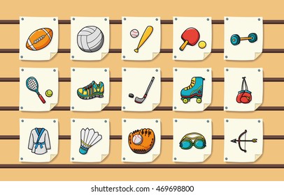 Sport and fitness icons set,eps10