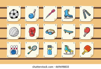 Sport and fitness icons set,eps10