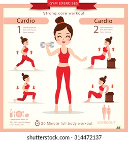 Sport and fitness infographics. Home workout. Vector.