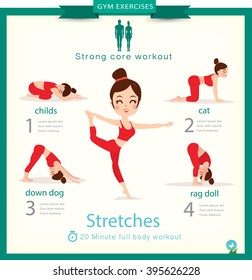 Sport and fitness infographics. Home workout. Vector.