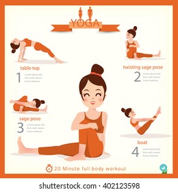 Sport and fitness infographics. Home workout. Vector.