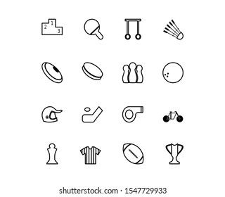 sport and fitness line icon