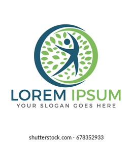 Sport fitness medical or health care center logo design concept.