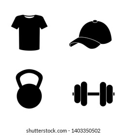 Sport, fitness vector icon set. 