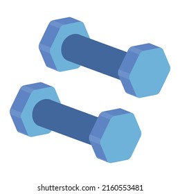 sport fitness and workout equipment two dumbbells