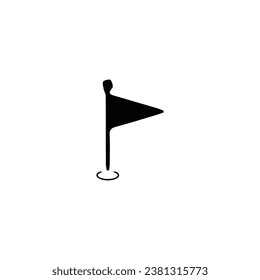 Sport flag icon. Simple style sport event poster background symbol. Sport flag brand logo design element. Sport flag t-shirt printing. Vector for sticker.