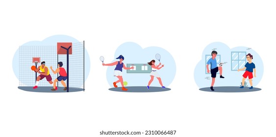 Sport Flat Bundle Design Illustration