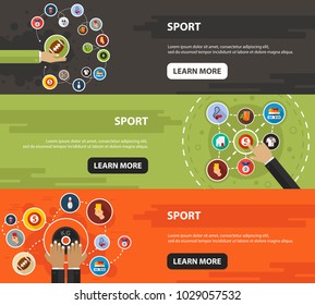 Sport flat icon concept. Vector illustration. Element template for design.
