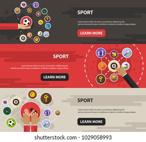 Sport flat icon concept. Vector illustration. Element template for design.