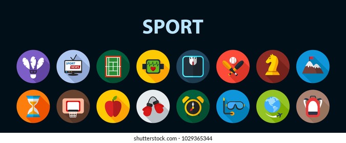 Sport flat icon concept. Vector illustration. Element template for design.