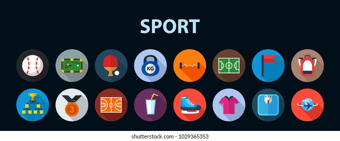 Sport flat icon concept. Vector illustration. Element template for design.