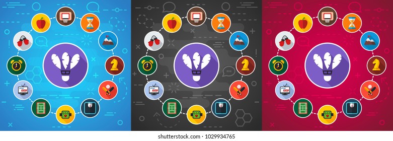 Sport flat icon concept. Vector illustration. Element template for design.