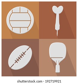 Sport flat icons,vector