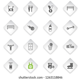 sport flat rhombus web icons for user interface design