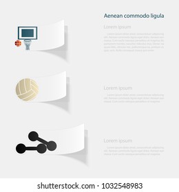 Sport. Flat sticker with shadow on white background. Vector illustration